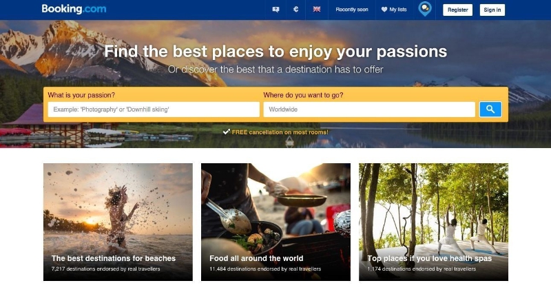 Booking.com’s Latest Feature Lets You Search According To Your Passion